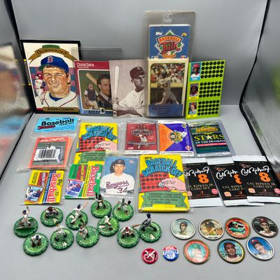 Assorted Baseball Memorabilia Lot W/ Unopened Packs