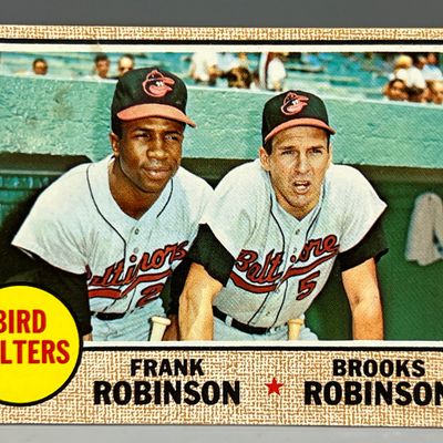 1968 Topps Bird Belters Frank Robinson/Brooks Robinson #530