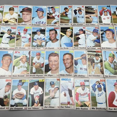 (40) 1970 Topps Baseball High Number Cards - Varying Conditions