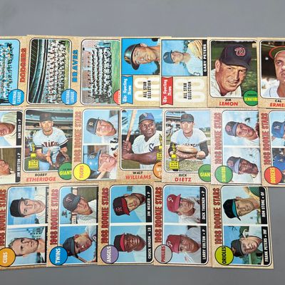 (19) 1968 Topps Baseball RCs, Manager, Team, & All Star Cards - Varying Conditions