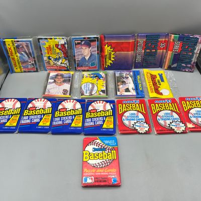 Assorted 1980s & 90s Baseball Unopened Wax Packs