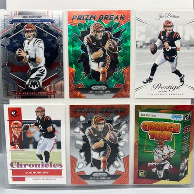 (6) Joe Burrow Football Cards