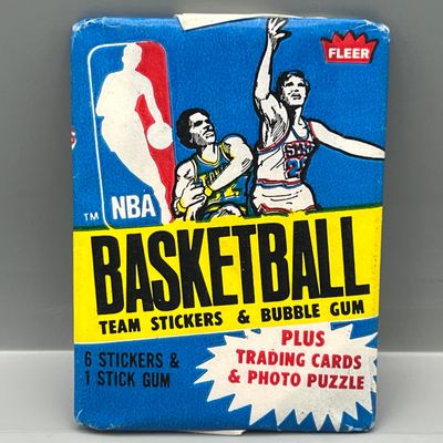 1980-81 Fleer Basketball Unopened Team Sticker Pack