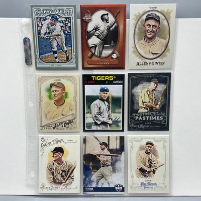 (9) Ty Cobb Baseball Cards