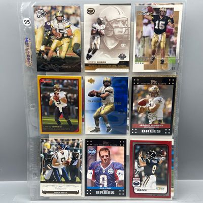 (18) Drew Brees Football Cards W/ (5) Rookies