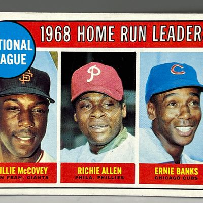 1969 Topps NL Home Run Leaders McCovey/Allen/Banks #6