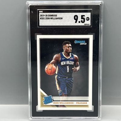 2019-20 Panini Donruss Zion Williamson RC #201 SGC Mint+ 9.5