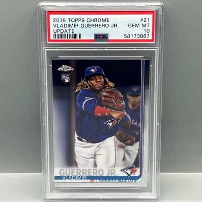 2019 Topps Chrome Update Vladimir Guerrero Jr. RC #21 PSA Gem Mint 10