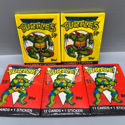 (5) 1989 Topps TNMT Teenage Mutant Ninja Turtles Unopened Wax Packs