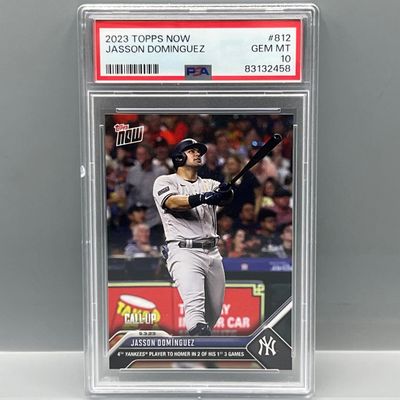 2023 Topps Now Jasson Dominguez #812 PSA Gem Mint 10