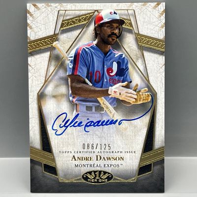 2022 Topps Tier One Andre Dawson On Card Auto #/125