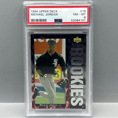 1994 Upper Deck Michael Jordan Baseball Star Rookies #19 PSA NM-MT 8