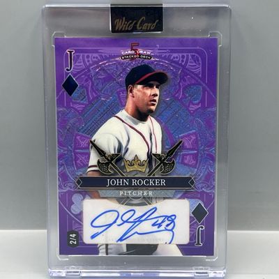 2024 Wild Card John Rocker Purple Auto #/4 - Sealed In Mag From Wild Card