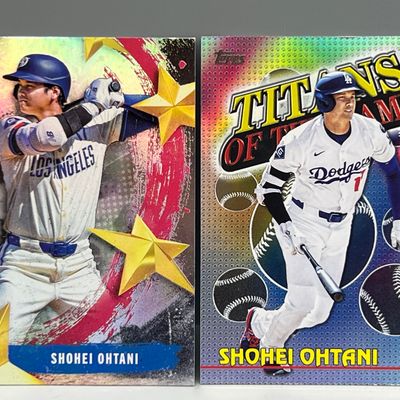 2025 Topps Shohei Ohtani Stars of MLB #SMLB-10 & 2026 Topps Titans of The Game #TOG-1