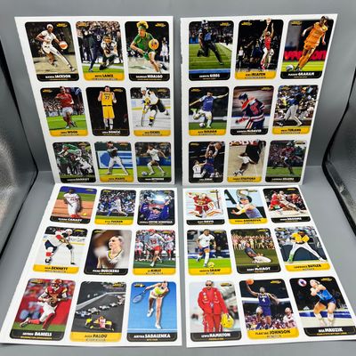 (15) Assorted Uncut Sheets of Sports Illustrated For Kids Cards W/ Many Stars