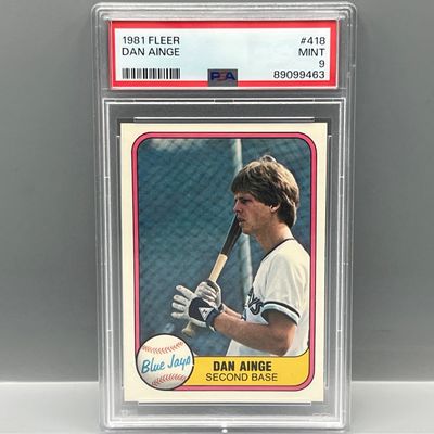 1981 Fleer Danny Ainge RC #418 PSA Mint 9