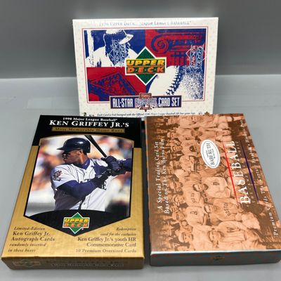 (3) Assorted Baseball Small Sets -  1998 Ken Griffey Jr Memorable Homeruns - 1996 Upper Deck All Star Set Is Sealed