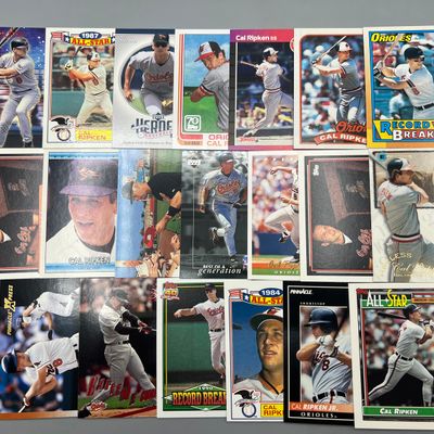 (20) 1985-2021 Cal Ripken Jr. Baseball Cards - Varying Conditions