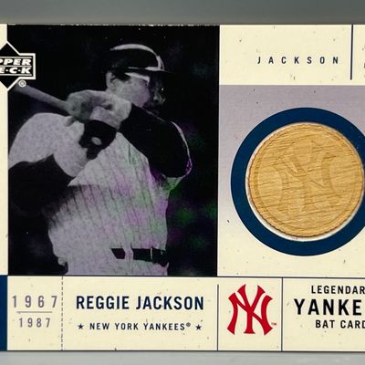 2001 Upper Deck Reggie Jackson Legendary Game Used Bat Relic