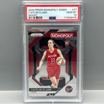 2024 Panini Prizm WNBA Monopoly Caitlin Clark Insert RC #27 PSA Gem Mint 10