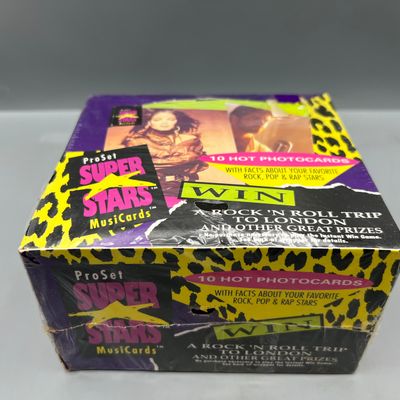 1992 Pro Set Super Stars MusiCards Factory Sealed Wax Box