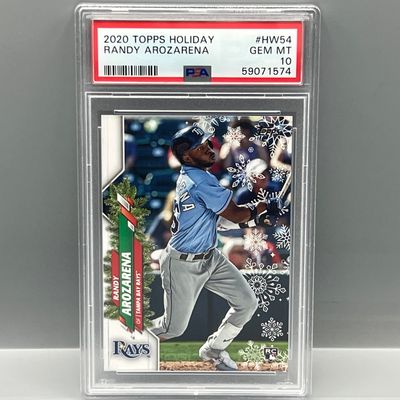 2020 Topps Holiday Randy Arozarena RC #HW54 PSA Gem Mint 10