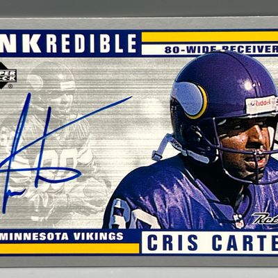 1999 Upper Deck Retro Inkredible Cris Carter On Card Auto #CC