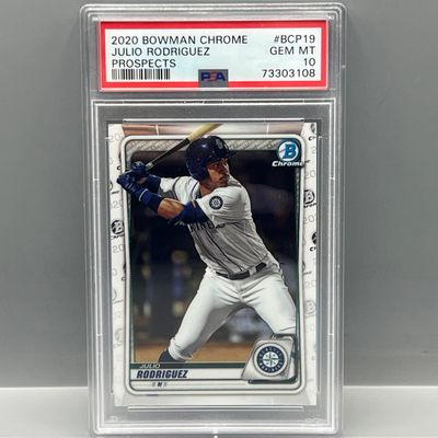 2020 Bowman Chrome Julio Rodriguez Prospect/RC #BCP19 PSA Gem Mint 10