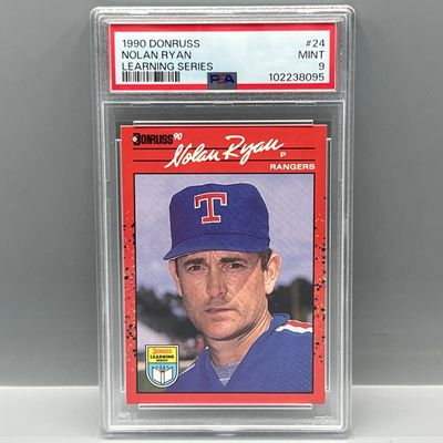 1990 Donruss Learning Series Nolan Ryan #24 PSA Mint 9