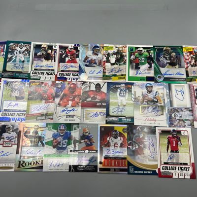 (25) Assorted Football Auto Cards