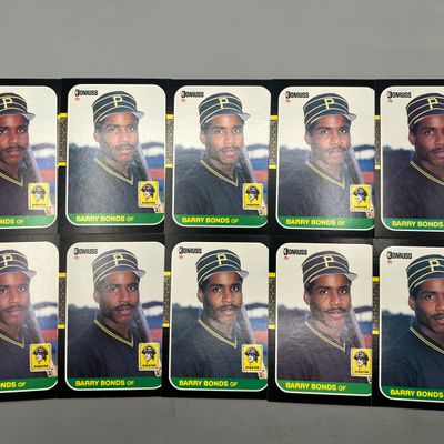 (10) 1987 Donruss Barry Bonds RCs #361