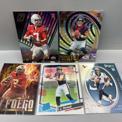 (5) 2023 CJ Stroud Football Rookie Cards
