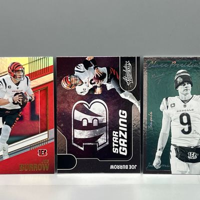 (3) Joe Burrow Football Cards