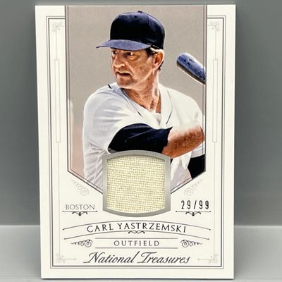 2015 Panini National Treasures Carl Yastrzemski Game Used Relic #/99