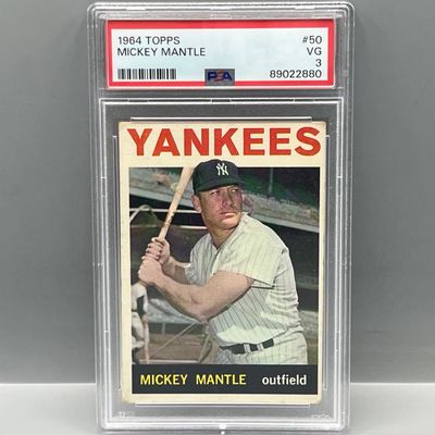 1964 Topps Mickey Mantle #50 PSA VG 3