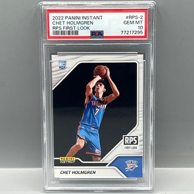 2022 Panini Instant Chet Holmgren RPS First Look RC #RPS-2 PSA Gem Mint 10