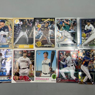 (10) Assorted Modern Baseball ookie Cards - Tarik Skubal, Jackson Merrill, Vladimir Guerrero Jr.