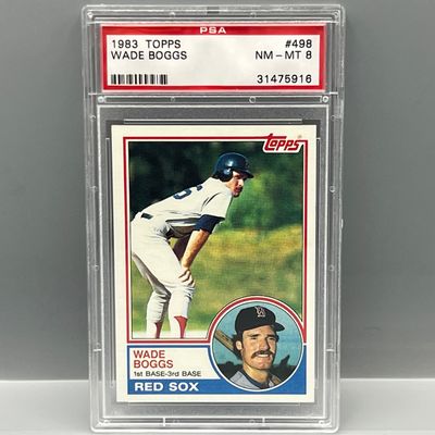 1983 Topps Wade Boggs RC #498 PSA NM-MT 8