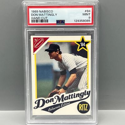 1989 Nabisco Don Mattingly Hand Cut #84 PSA Mint 9