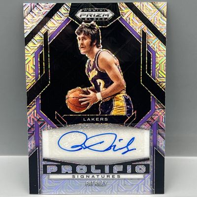 2024-25 Panini Prizm Black Pat Riley Prolific Signatures Mojo Prizm Auto #/25