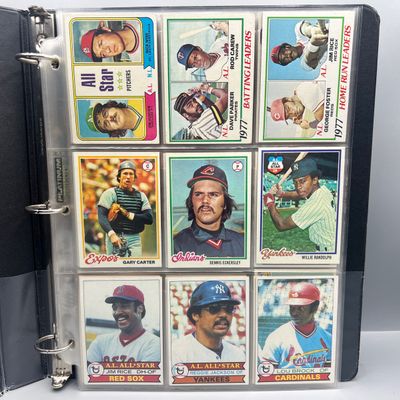 Binder of (75+) Assorted 1970s-80s Baseball Cards w/ Stars and HOFers - Varying Conditions