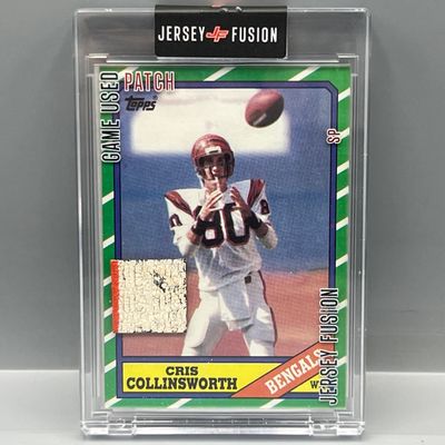 2022 Jersey Fusion 1986 Topps Cris Collinsworth Game Used Patch - Sealed In Mag From Jersey Fusion