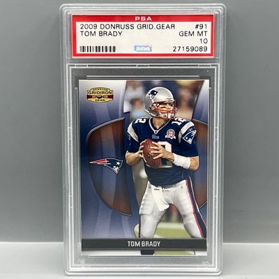 2009 Donruss Gridiron Gear Tom Brady #91 PSA Gem Mint 10