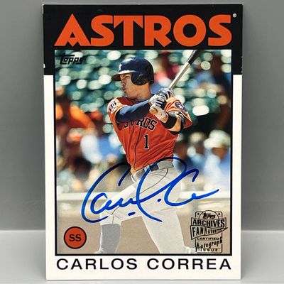 2016 Topps Archives Carlos Correa On Card Auto