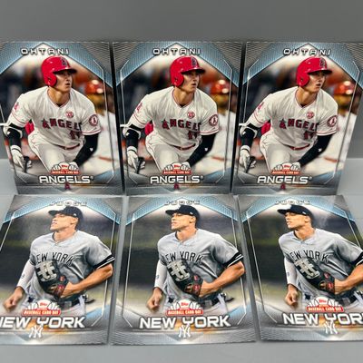 (6) 2020 Topps Baseball Card Day Shohei Ohtani & Aaron Judge Cards - (3) of Each