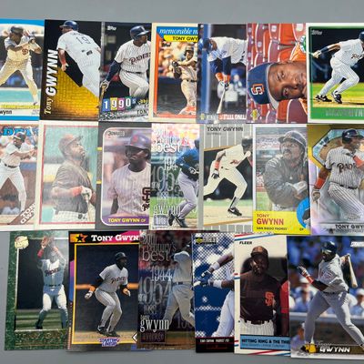 (20) Tony Gwynn Baseball Cards - Varying Conditions