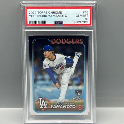 2024 Topps Chrome Yoshinobu Yamamoto RC #18 PSA Gem Mint 10