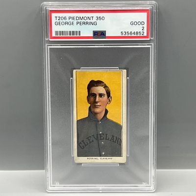 1909-11 T206 George Perring Piedmont Back PSA Good 2