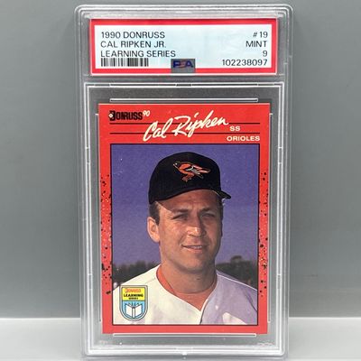 1990 Donruss Learning Series Cal Ripken Jr. #19 PSA Mint 9