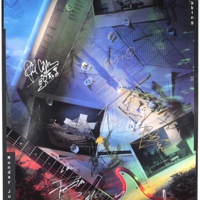 RRHOF 1993 POSTER SIGNED BERRY JAGGER DYLAN +MORE